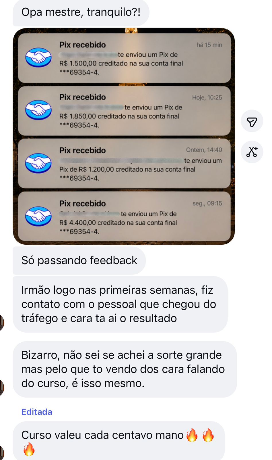 Depoimento aluno